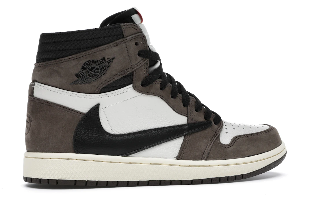 Vue 35 de Jordan 1 Retro High OG SP Travis Scott Mocha