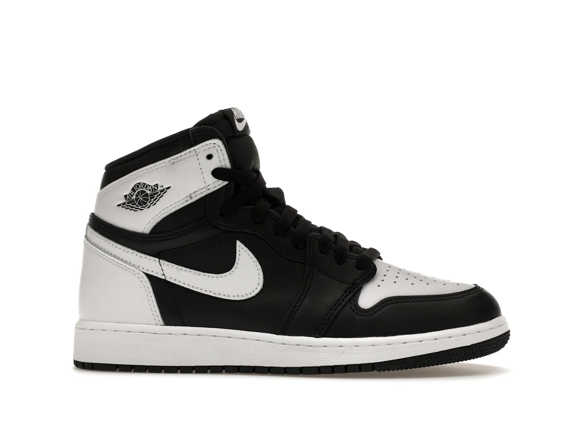 Vue 2 de Jordan 1 Retro High OG Black White (GS)