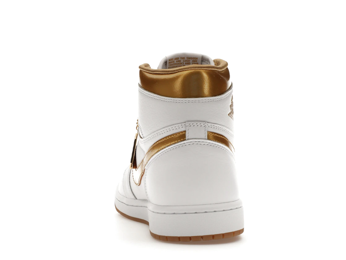 Vue 27 de Jordan 1 Retro High OG Metallic Gold 