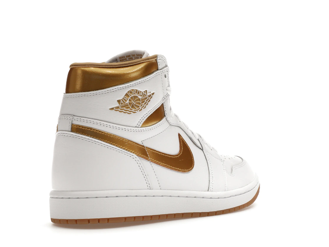 Vue 32 de Jordan 1 Retro High OG Metallic Gold 