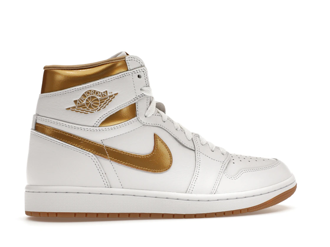 Vue 35 de Jordan 1 Retro High OG Metallic Gold 