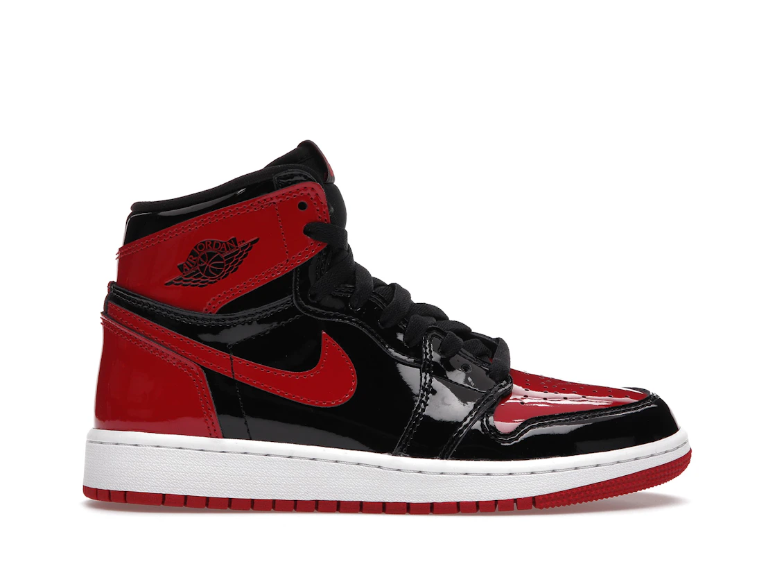Vue 1 de Jordan 1 Retro High OG Patent Bred (GS)