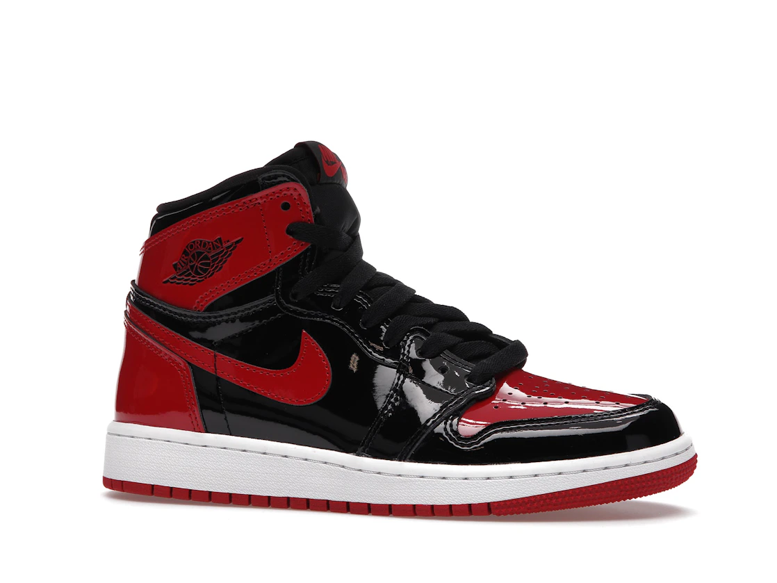 Vue 3 de Jordan 1 Retro High OG Patent Bred (GS)