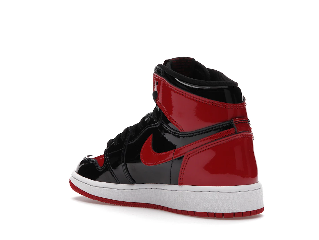 Vue 24 de Jordan 1 Retro High OG Patent Bred (GS)