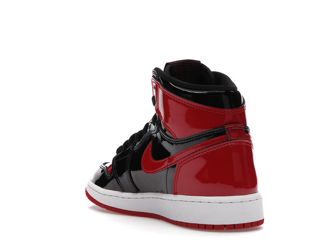 Vue 25 de Jordan 1 Retro High OG Patent Bred (GS)