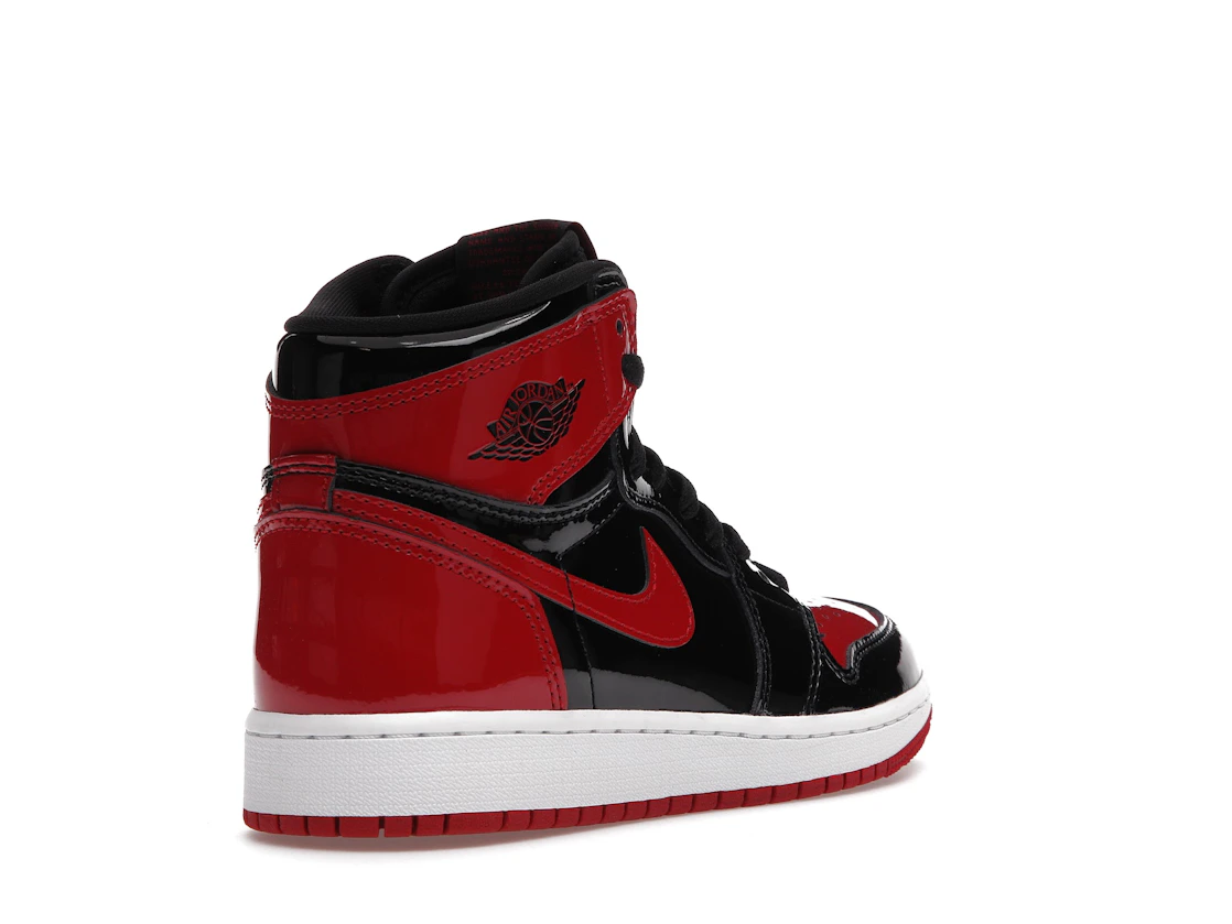 Vue 32 de Jordan 1 Retro High OG Patent Bred (GS)
