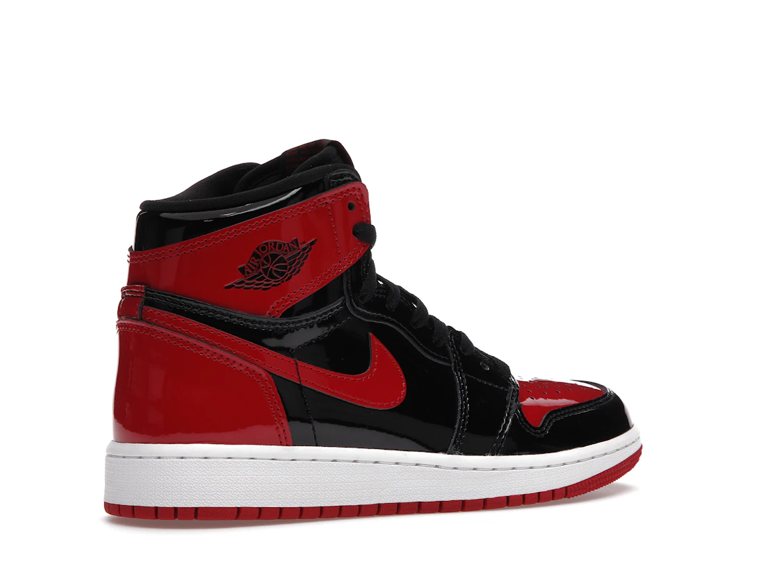 Vue 34 de Jordan 1 Retro High OG Patent Bred (GS)