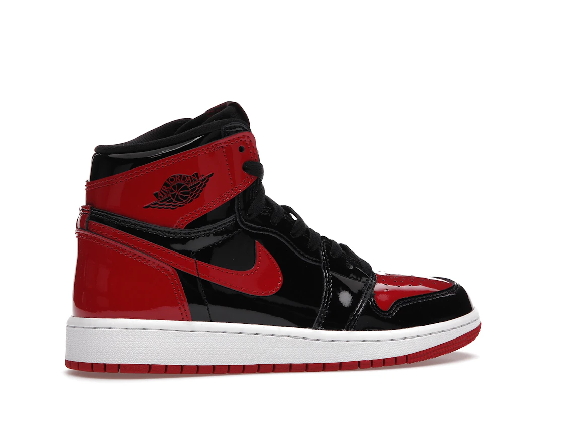 Vue 35 de Jordan 1 Retro High OG Patent Bred (GS)