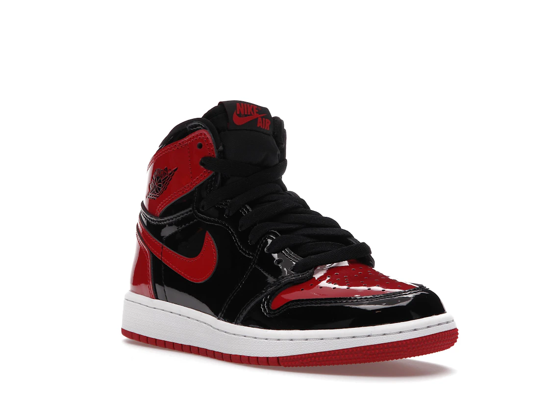 Vue 6 de Jordan 1 Retro High OG Patent Bred (GS)