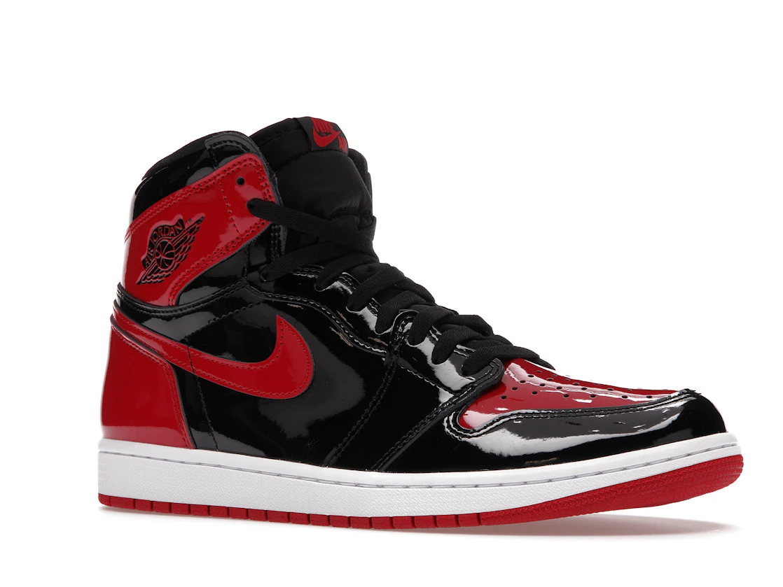 Vue 4 de Jordan 1 Retro High OG Patent Bred