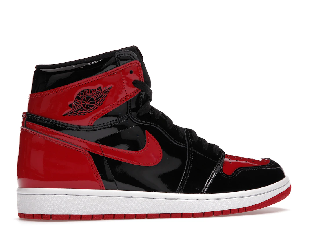 Vue 35 de Jordan 1 Retro High OG Patent Bred