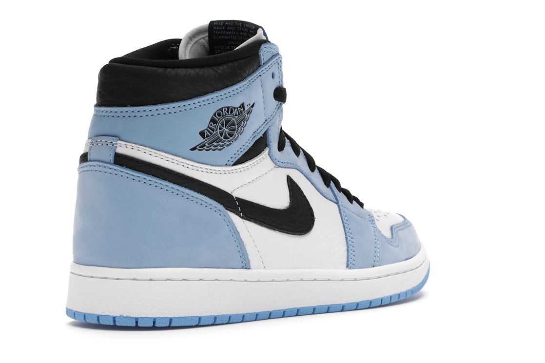 Vue 32 de Jordan 1 Retro High OG University Blue