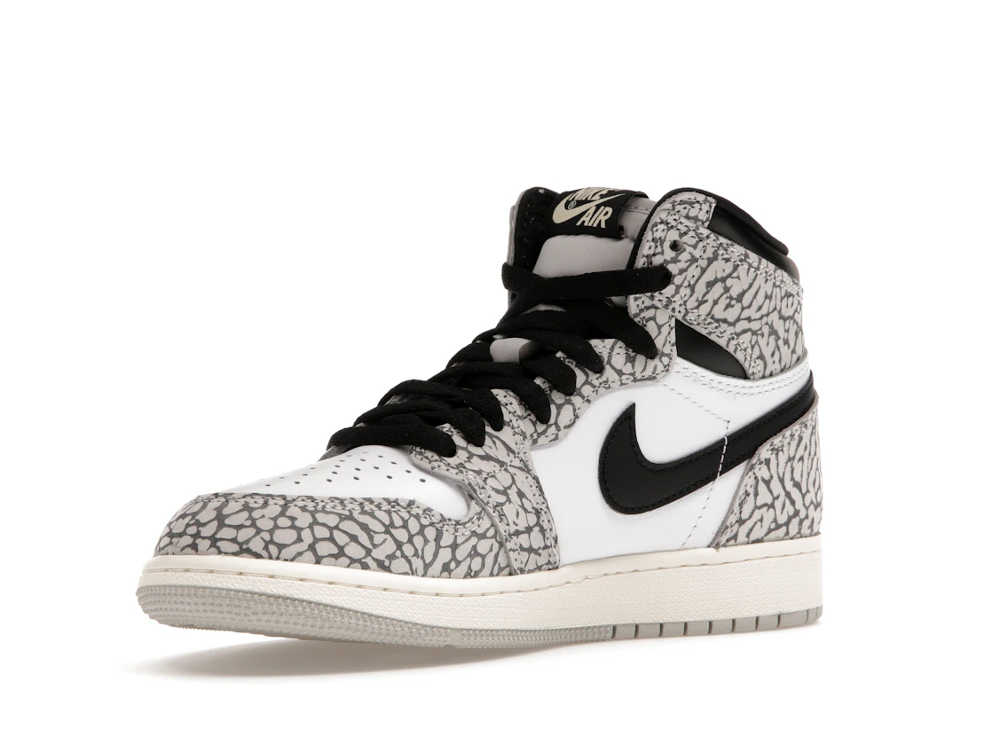 Vue 15 de Jordan 1 Retro High OG White Cement (GS)
