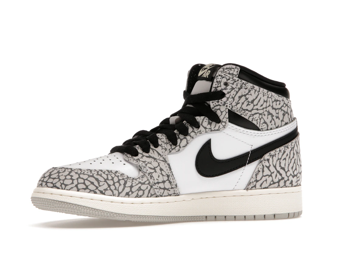 Vue 17 de Jordan 1 Retro High OG White Cement (GS)