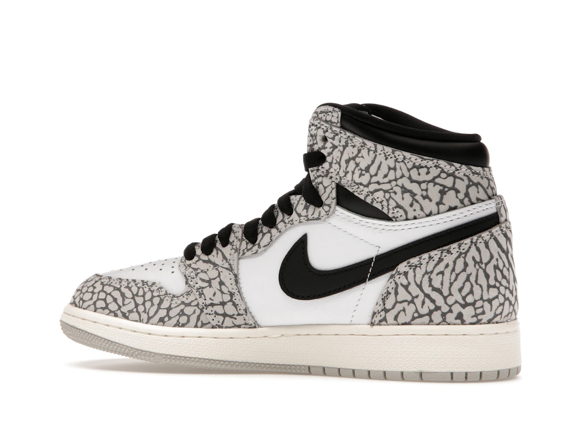 Vue 21 de Jordan 1 Retro High OG White Cement (GS)