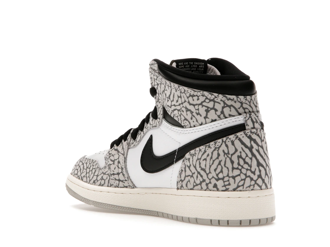 Vue 24 de Jordan 1 Retro High OG White Cement (GS)