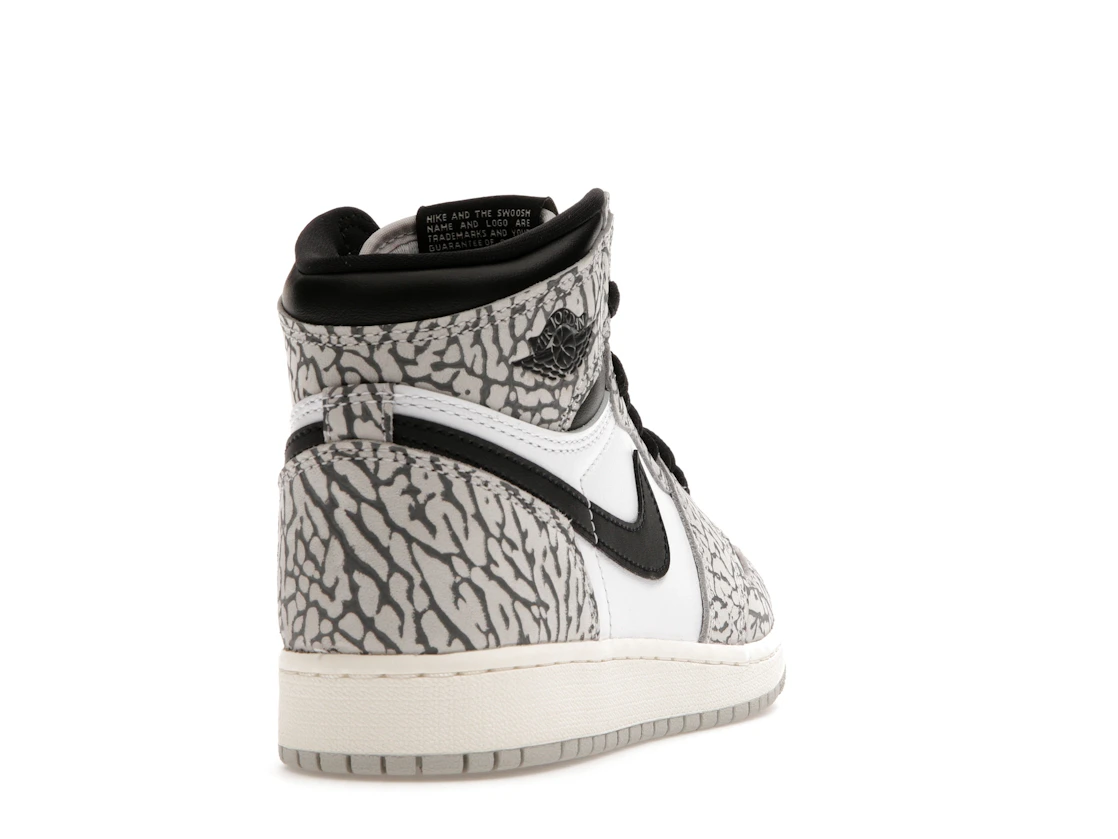 Vue 30 de Jordan 1 Retro High OG White Cement (GS)