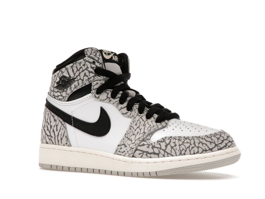 Vue 4 de Jordan 1 Retro High OG White Cement (GS)