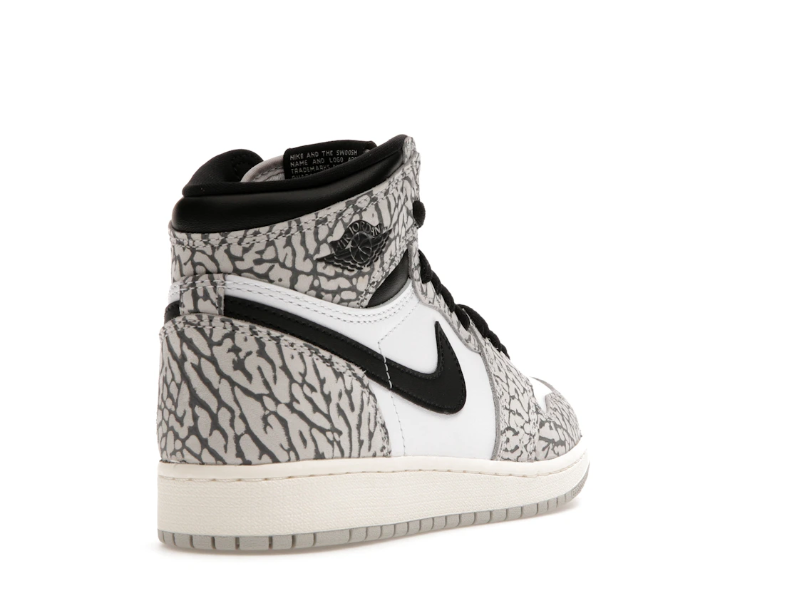 Vue 31 de Jordan 1 Retro High OG White Cement (GS)