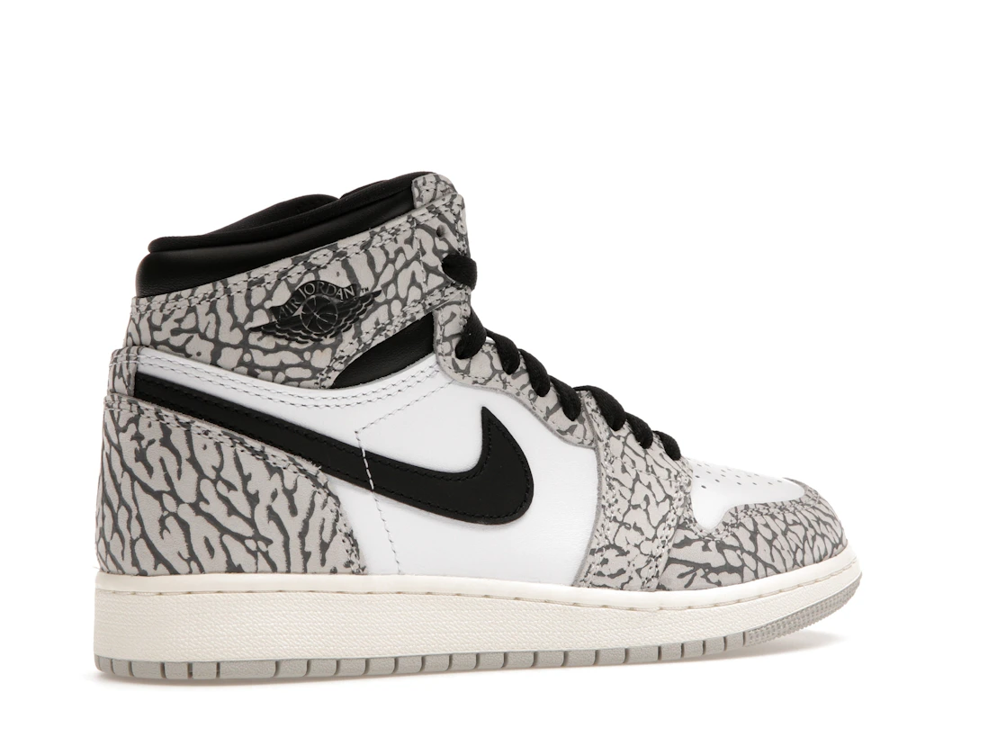 Vue 34 de Jordan 1 Retro High OG White Cement (GS)