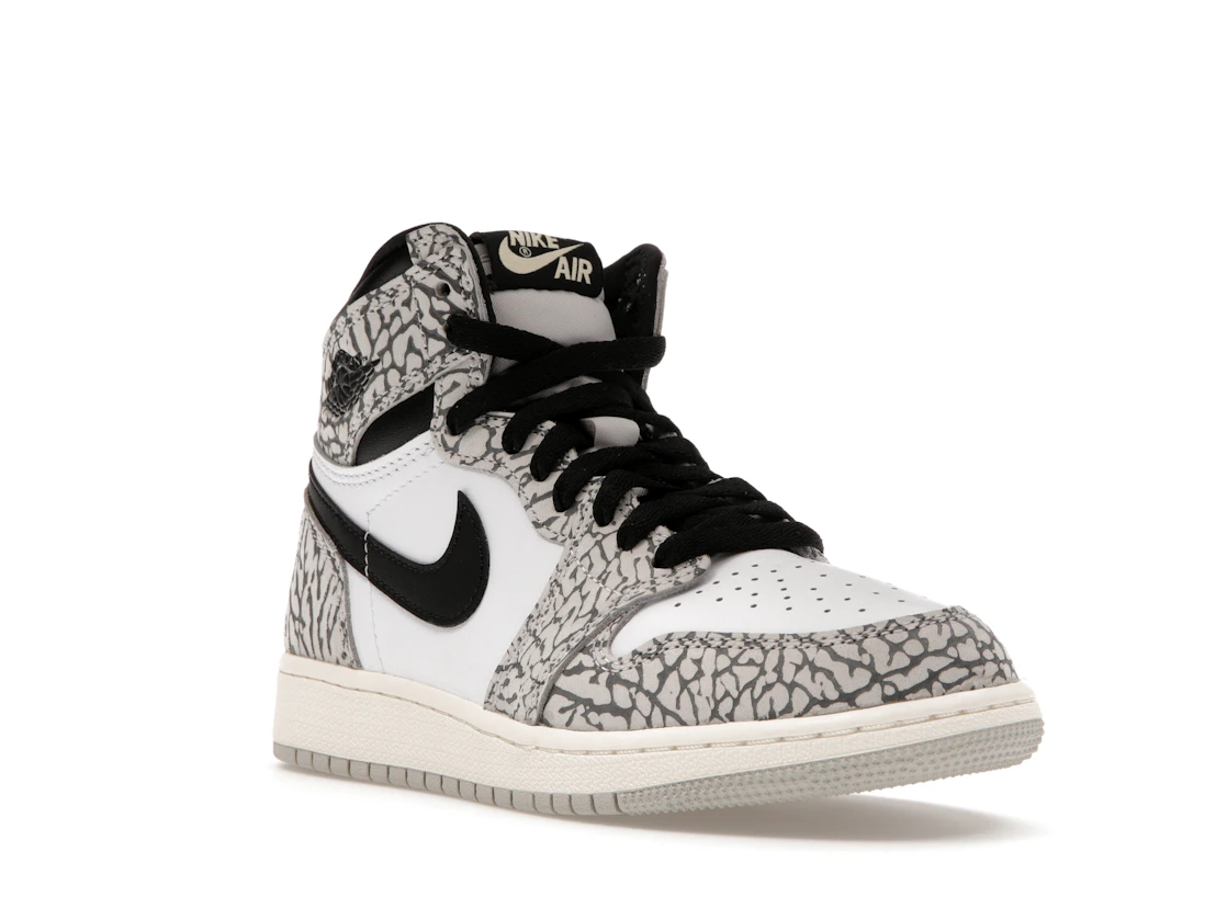 Vue 6 de Jordan 1 Retro High OG White Cement (GS)