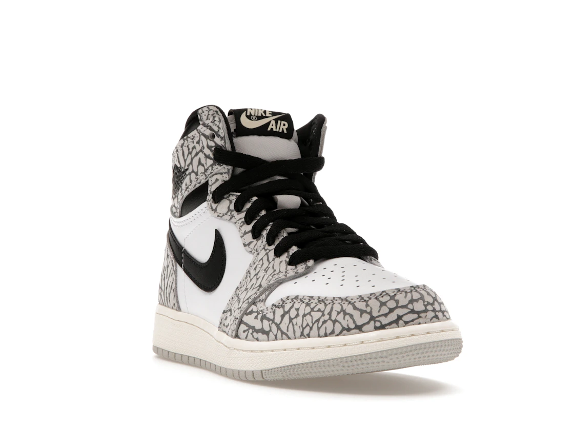 Vue 7 de Jordan 1 Retro High OG White Cement (GS)