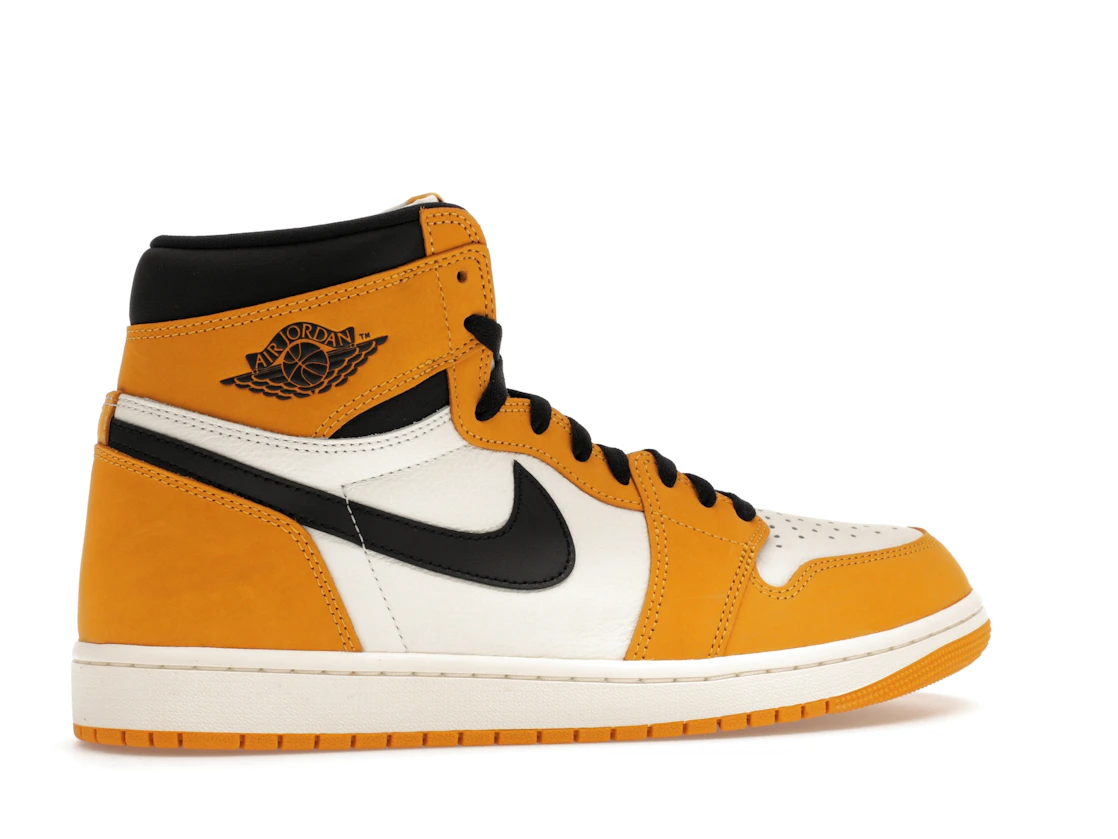 Vue 35 de Jordan 1 Retro High OG Yellow Ochre