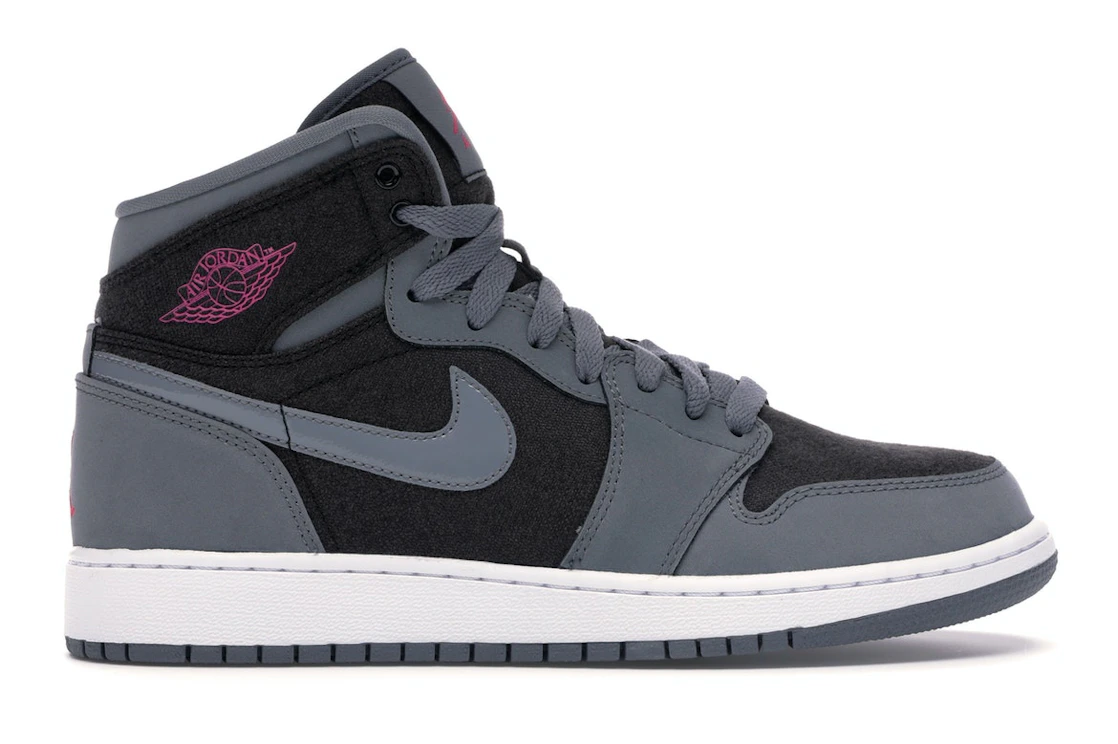 Vue 1 de Jordan 1 Retro High Cool Grey Vivid Pink (GS)