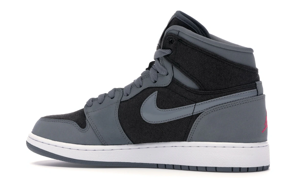 Vue 21 de Jordan 1 Retro High Cool Grey Vivid Pink (GS)