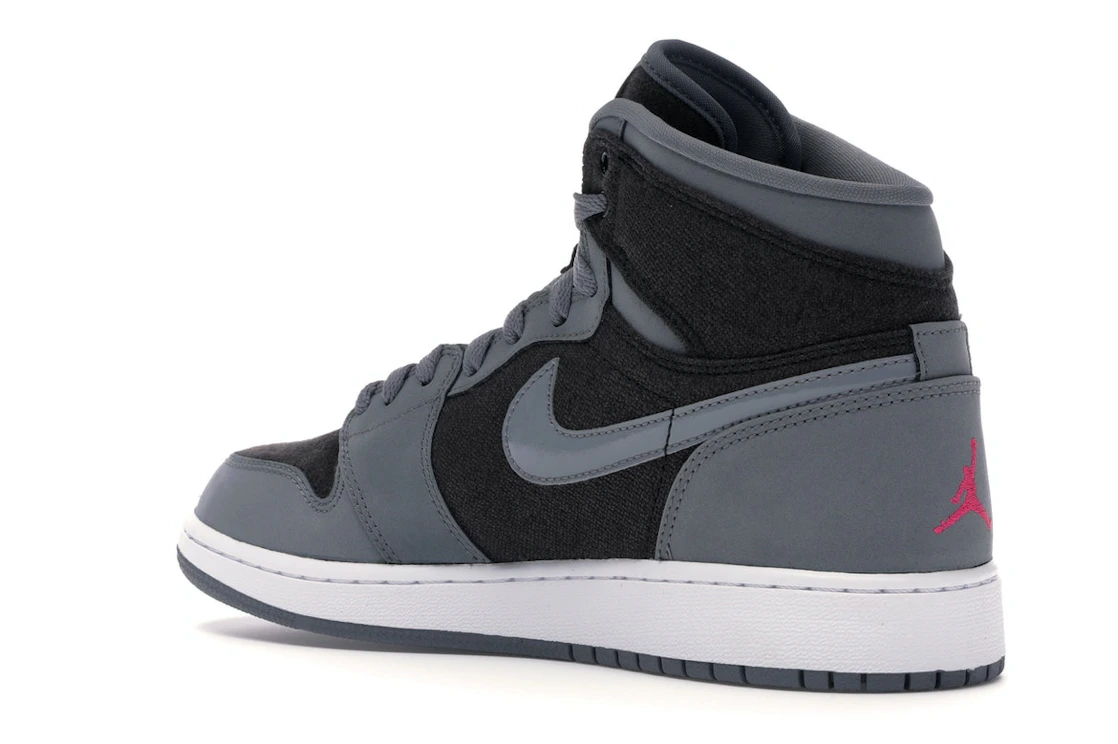 Vue 23 de Jordan 1 Retro High Cool Grey Vivid Pink (GS)