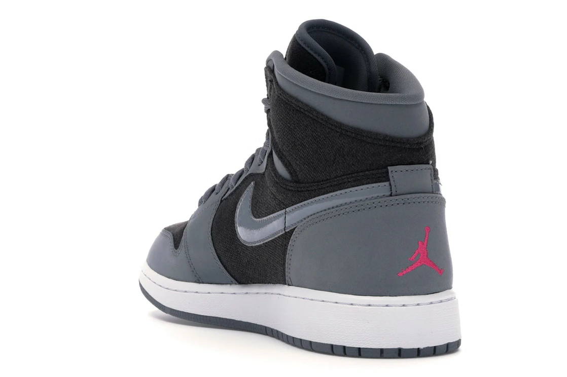 Vue 25 de Jordan 1 Retro High Cool Grey Vivid Pink (GS)