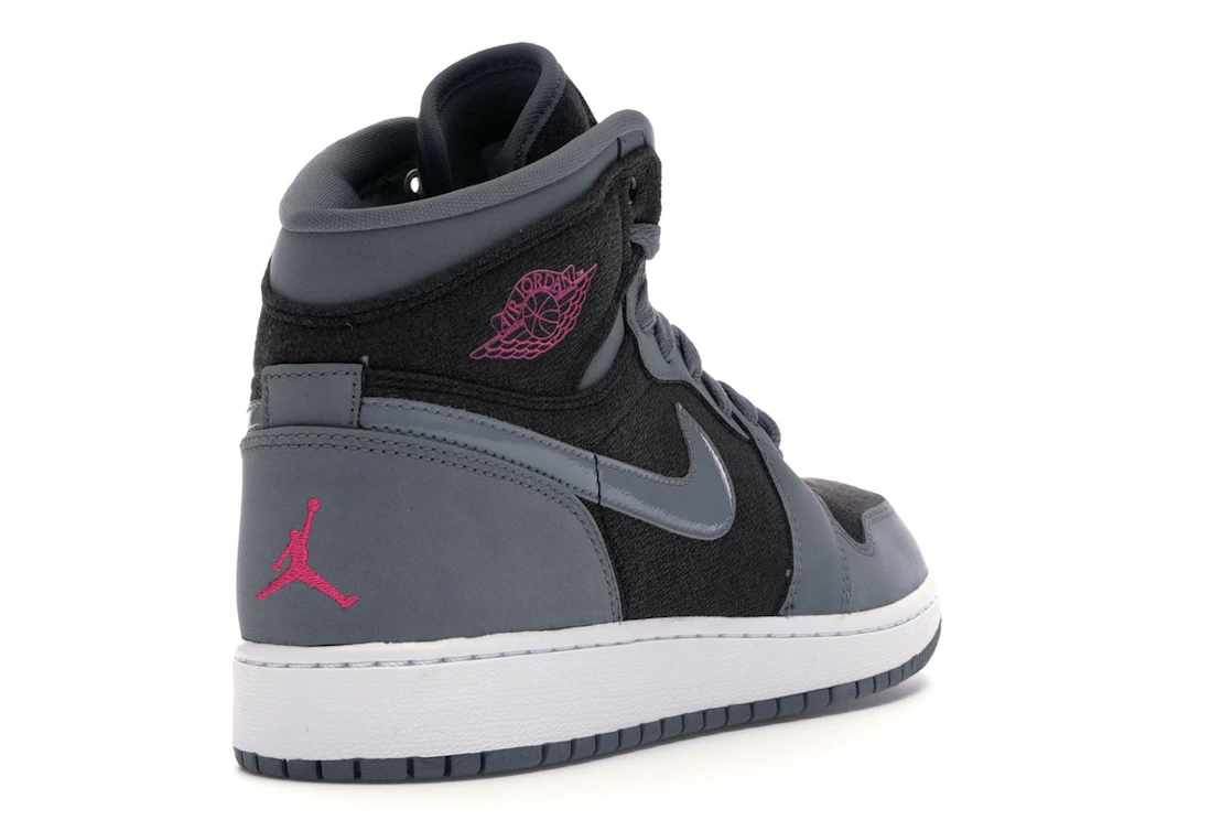 Vue 31 de Jordan 1 Retro High Cool Grey Vivid Pink (GS)