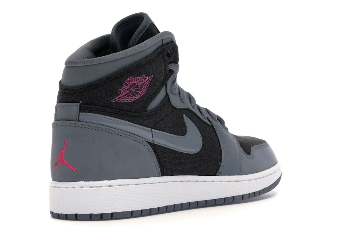 Vue 32 de Jordan 1 Retro High Cool Grey Vivid Pink (GS)
