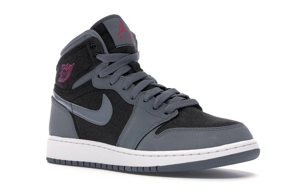 Vue 5 de Jordan 1 Retro High Cool Grey Vivid Pink (GS)