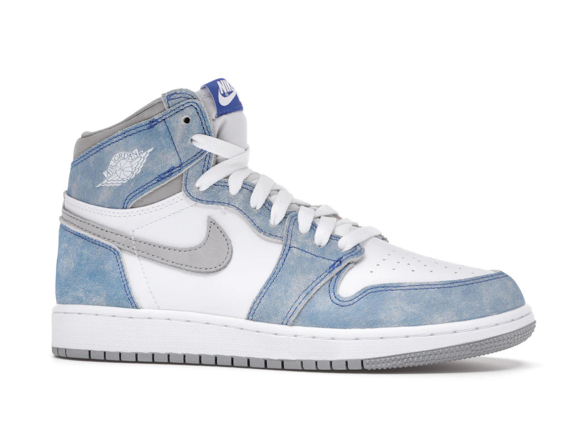 Vue 3 de Jordan 1 Retro High Hyper Royal Smoke Grey (GS)