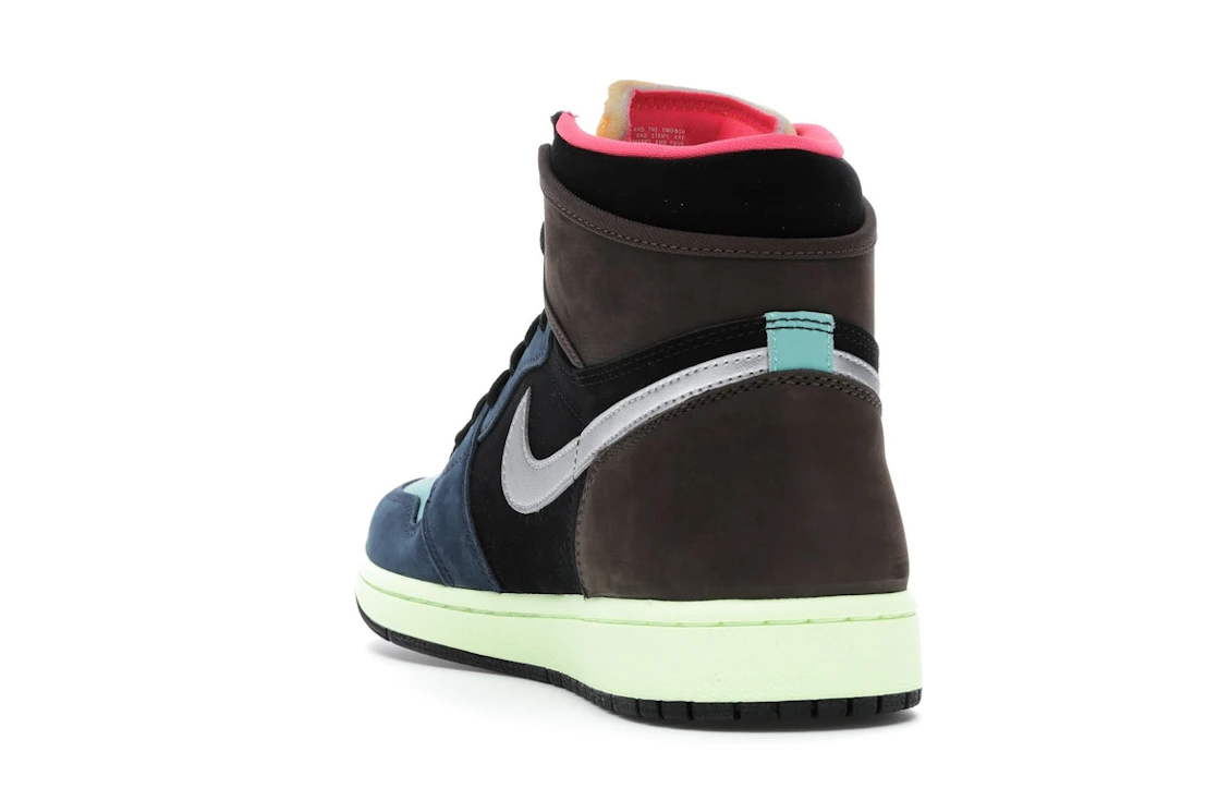Vue 26 de Jordan 1 Retro High Tokyo Bio Hack