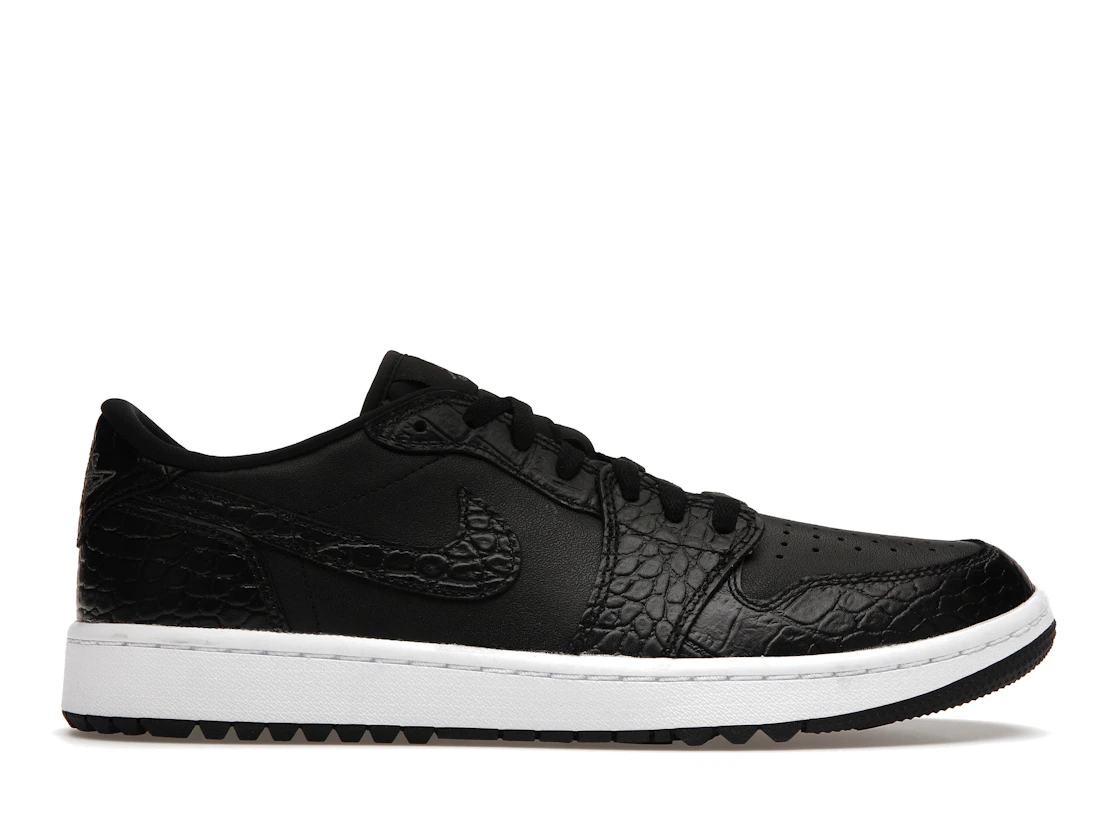 Vue 1 de Jordan 1 Retro Low Golf Black Croc