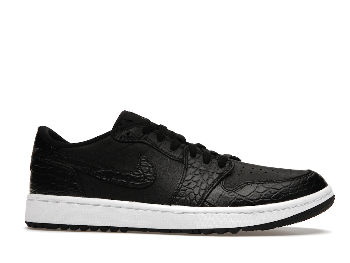 Vue 2 de Jordan 1 Retro Low Golf Black Croc