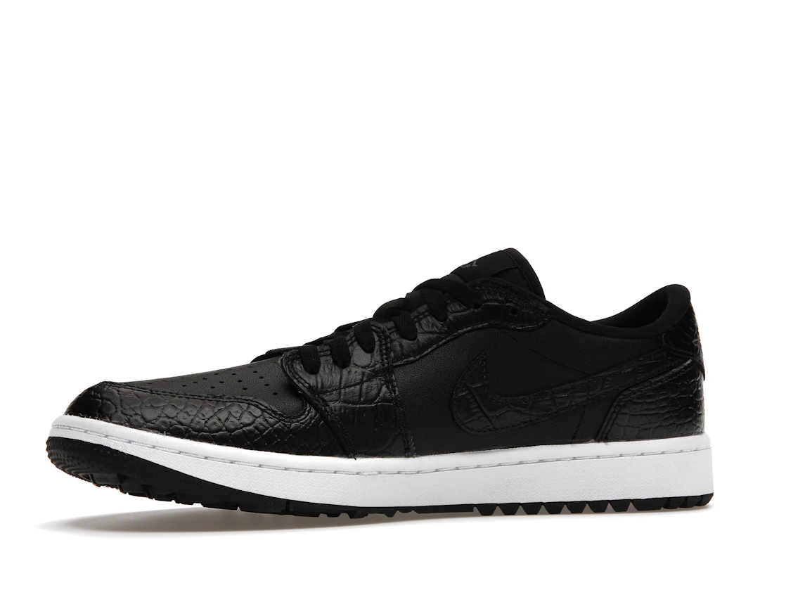 Vue 17 de Jordan 1 Retro Low Golf Black Croc