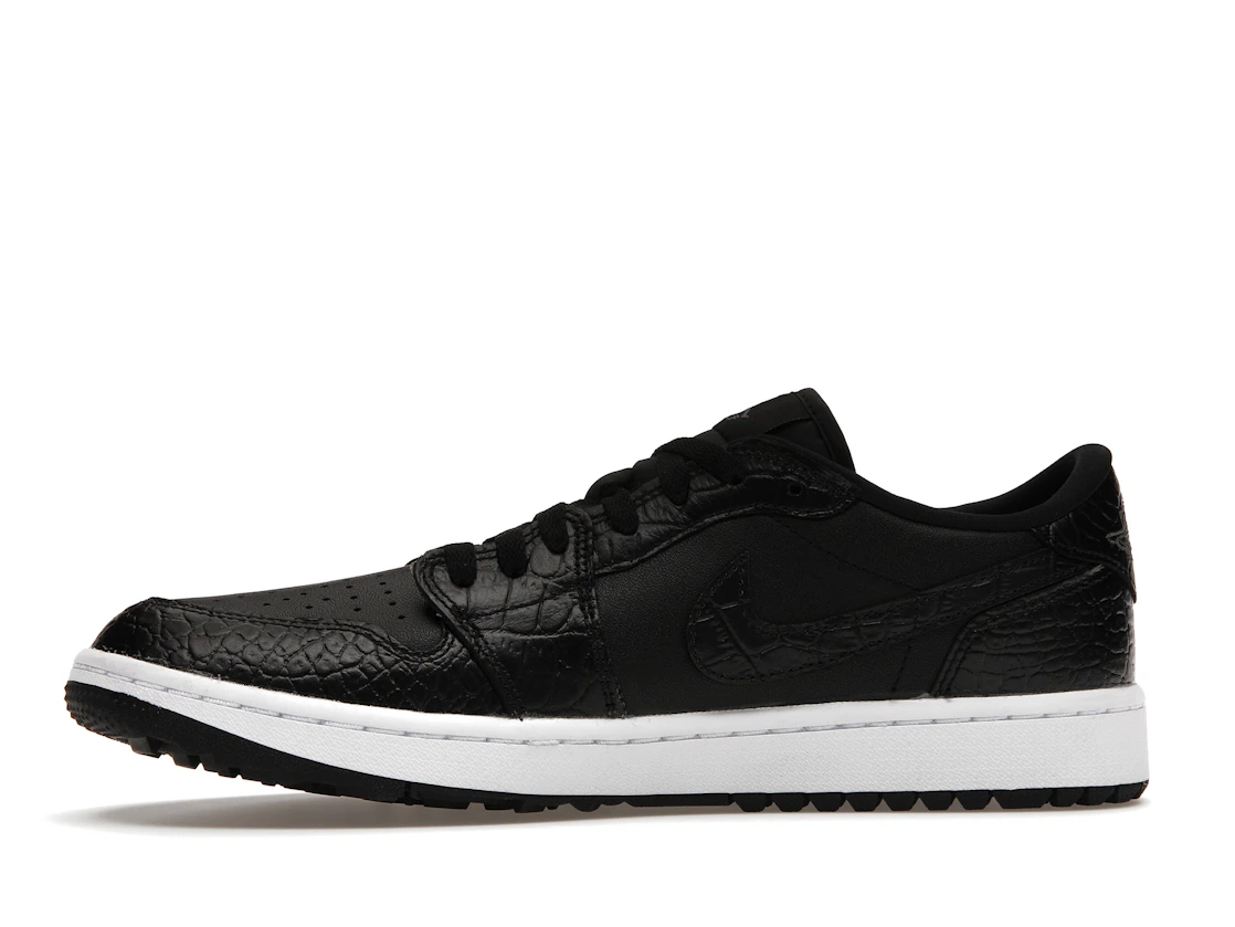 Vue 18 de Jordan 1 Retro Low Golf Black Croc