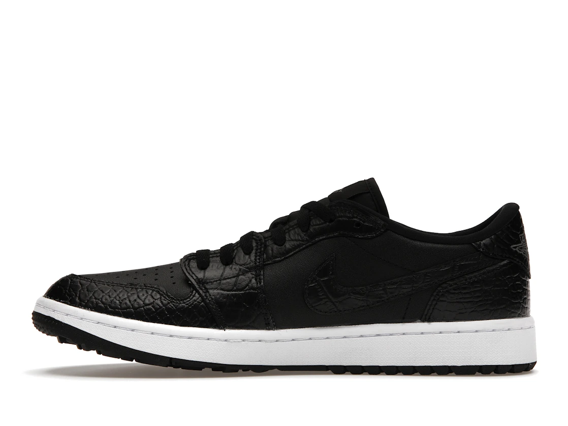 Vue 19 de Jordan 1 Retro Low Golf Black Croc