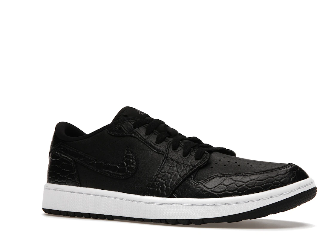 Vue 4 de Jordan 1 Retro Low Golf Black Croc