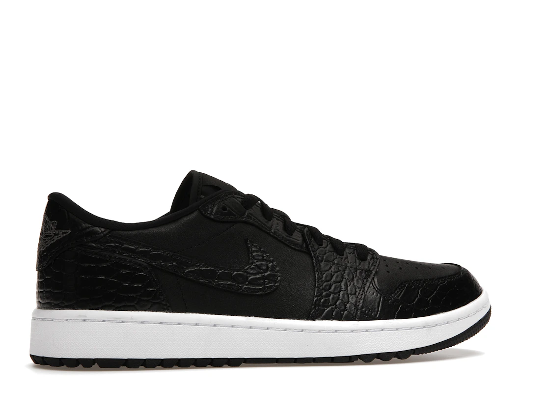 Vue 35 de Jordan 1 Retro Low Golf Black Croc