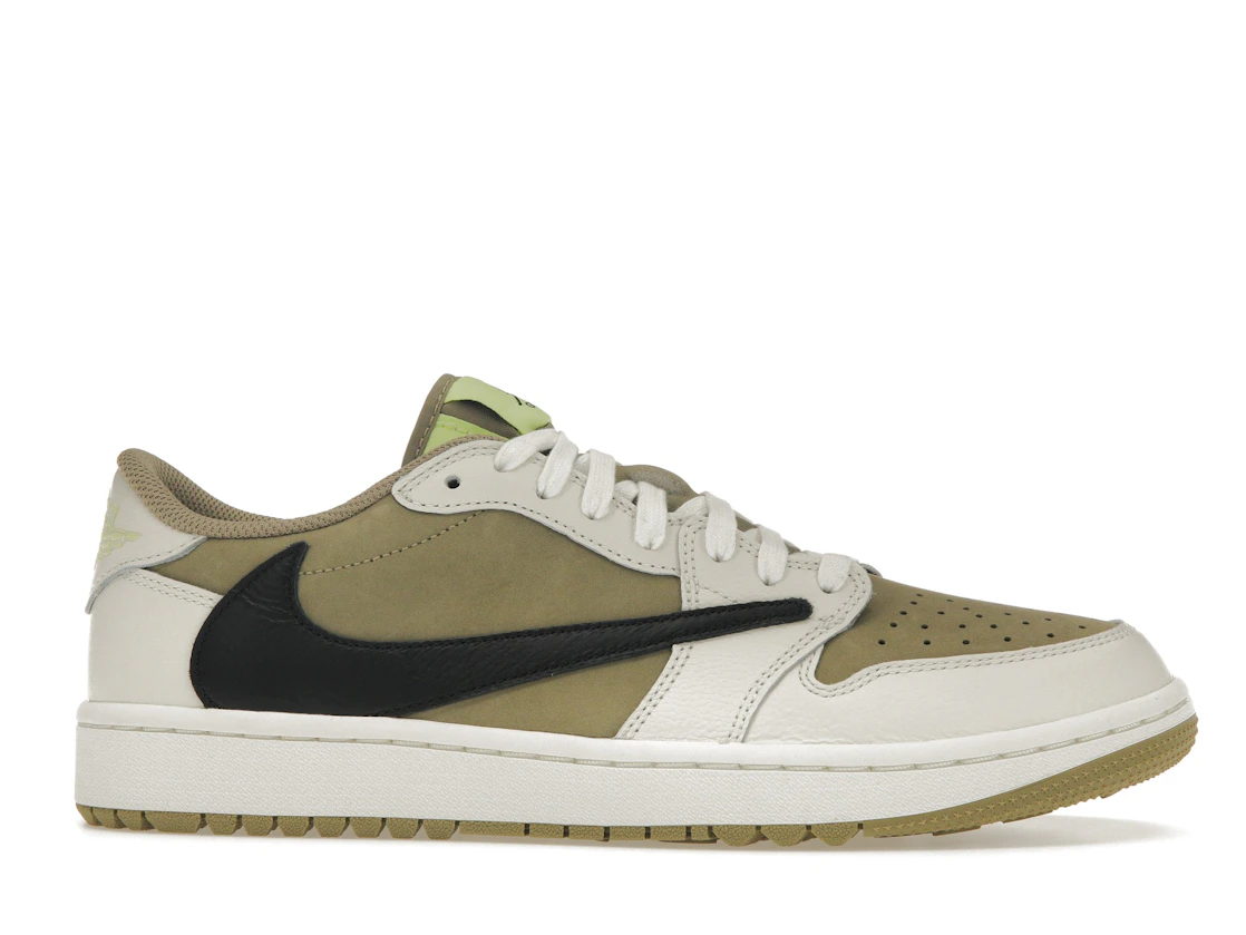 Vue 2 de Jordan 1 Retro Low Golf Travis Scott Neutral Olive