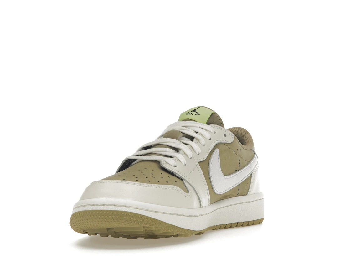 Vue 13 de Jordan 1 Retro Low Golf Travis Scott Neutral Olive