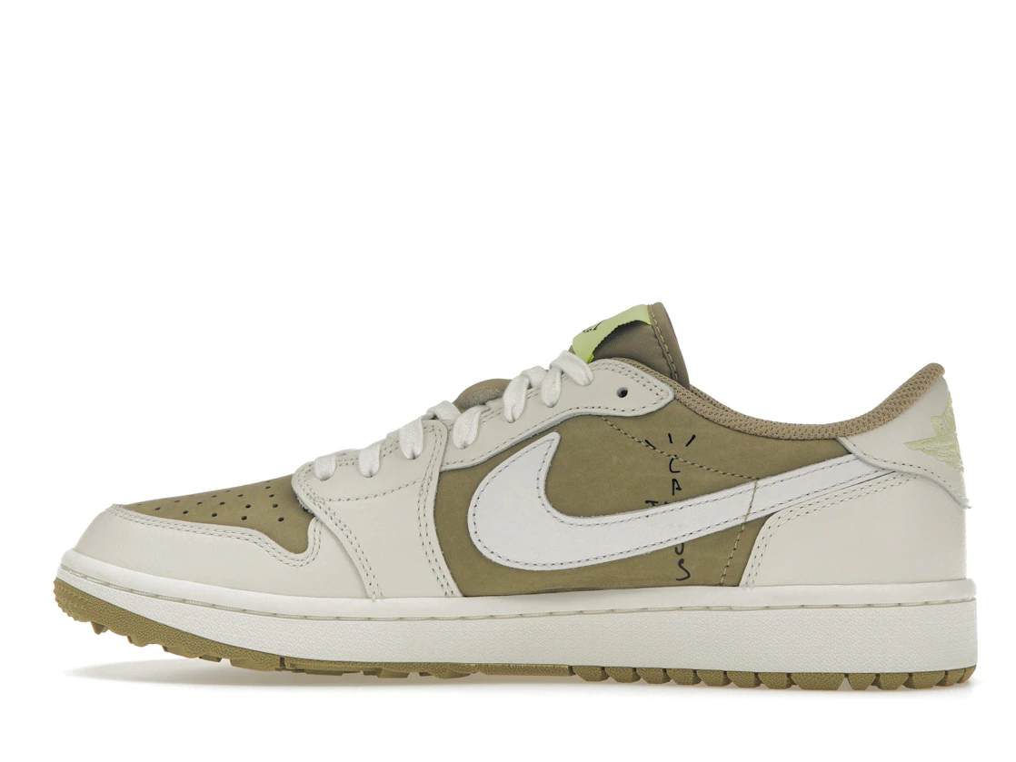 Vue 20 de Jordan 1 Retro Low Golf Travis Scott Neutral Olive