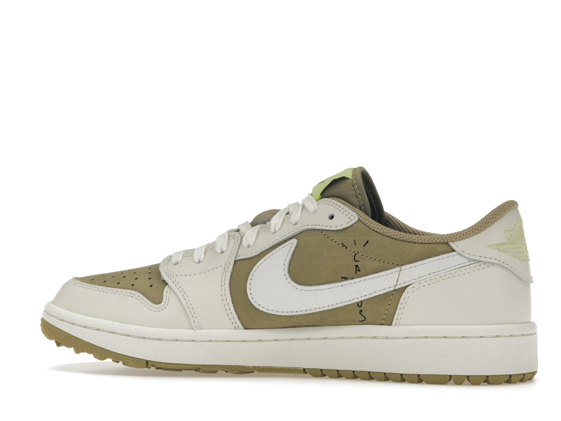 Vue 21 de Jordan 1 Retro Low Golf Travis Scott Neutral Olive