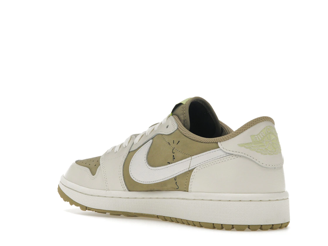 Vue 24 de Jordan 1 Retro Low Golf Travis Scott Neutral Olive