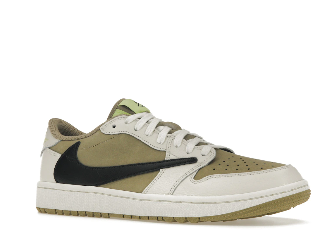 Vue 4 de Jordan 1 Retro Low Golf Travis Scott Neutral Olive