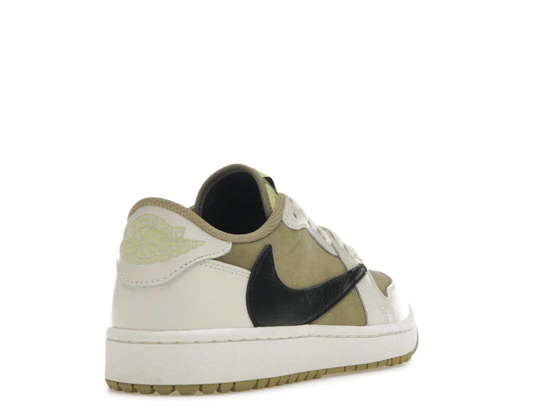 Vue 31 de Jordan 1 Retro Low Golf Travis Scott Neutral Olive